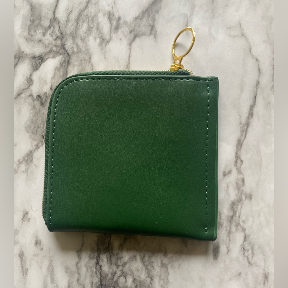 New Barbour Green Leather Wallet Coin Purse - Picture 6 of 9